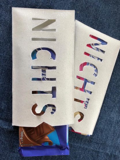Geldgeschenk & Schokoladenhülle "NICHTS" in 2 Schriftarten – Bild 6