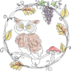 Kritzelkreis "Herbst" mit Eule – Bild 7