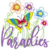 Paradiesgarten (mit Federstich-Schmetterling) – Bild 2