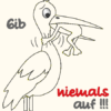 Set "Gib niemals auf" mit Storch & Frosch – Bild 8