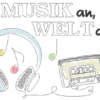 Spruch - MUSIK an, WELT aus (2 Versionen)