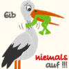 Set "Gib niemals auf" mit Storch & Frosch – Bild 9
