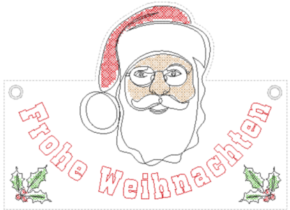 Wimpel & Türhänger SANTA (in je 2 Größen) – Bild 9