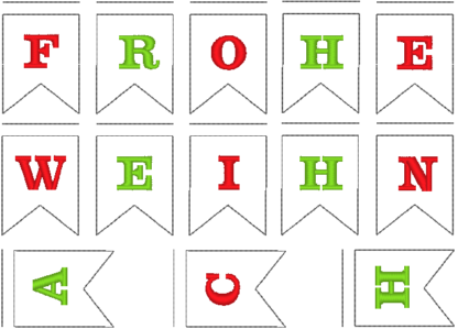 Mini-Wimpelkette "Frohe Weihnachten" – Bild 15