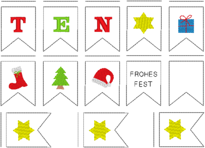 Mini-Wimpelkette "Frohe Weihnachten" – Bild 16