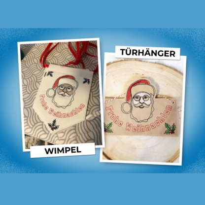 Wimpel & Türhänger SANTA (in je 2 Größen)