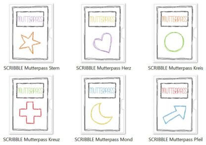 SCRIBBLE Mutterpass - Hüllen (6 Motive) – Bild 2