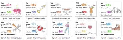 Spruch - Set "Was Frauen können" in 10 Versionen – Bild 8