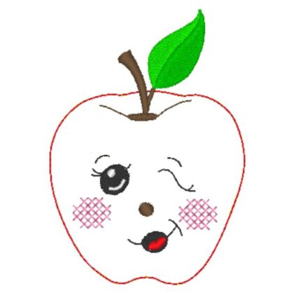 6 Äpfel mit Gesicht (Doodle Appli) – Bild 8