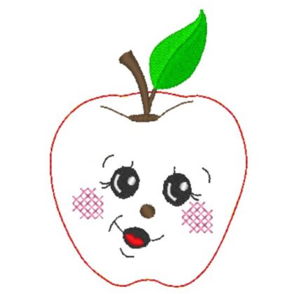 6 Äpfel mit Gesicht (Doodle Appli) – Bild 9