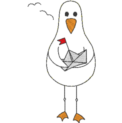 Doodle-Applikation "Möwe mit Papierschiff" – Bild 5