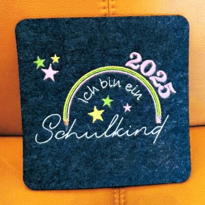 Spruch - Ich bin ein Schulkind 2025 (Bleistift-Regenbogen) – Bild 4