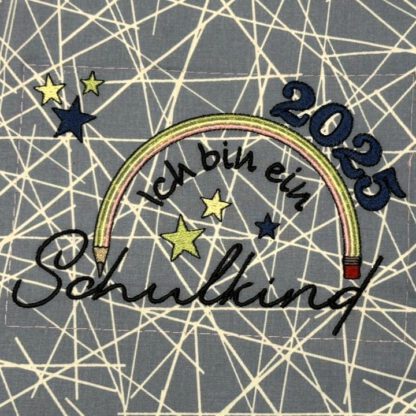 Spruch - Ich bin ein Schulkind 2025 (Bleistift-Regenbogen) – Bild 2