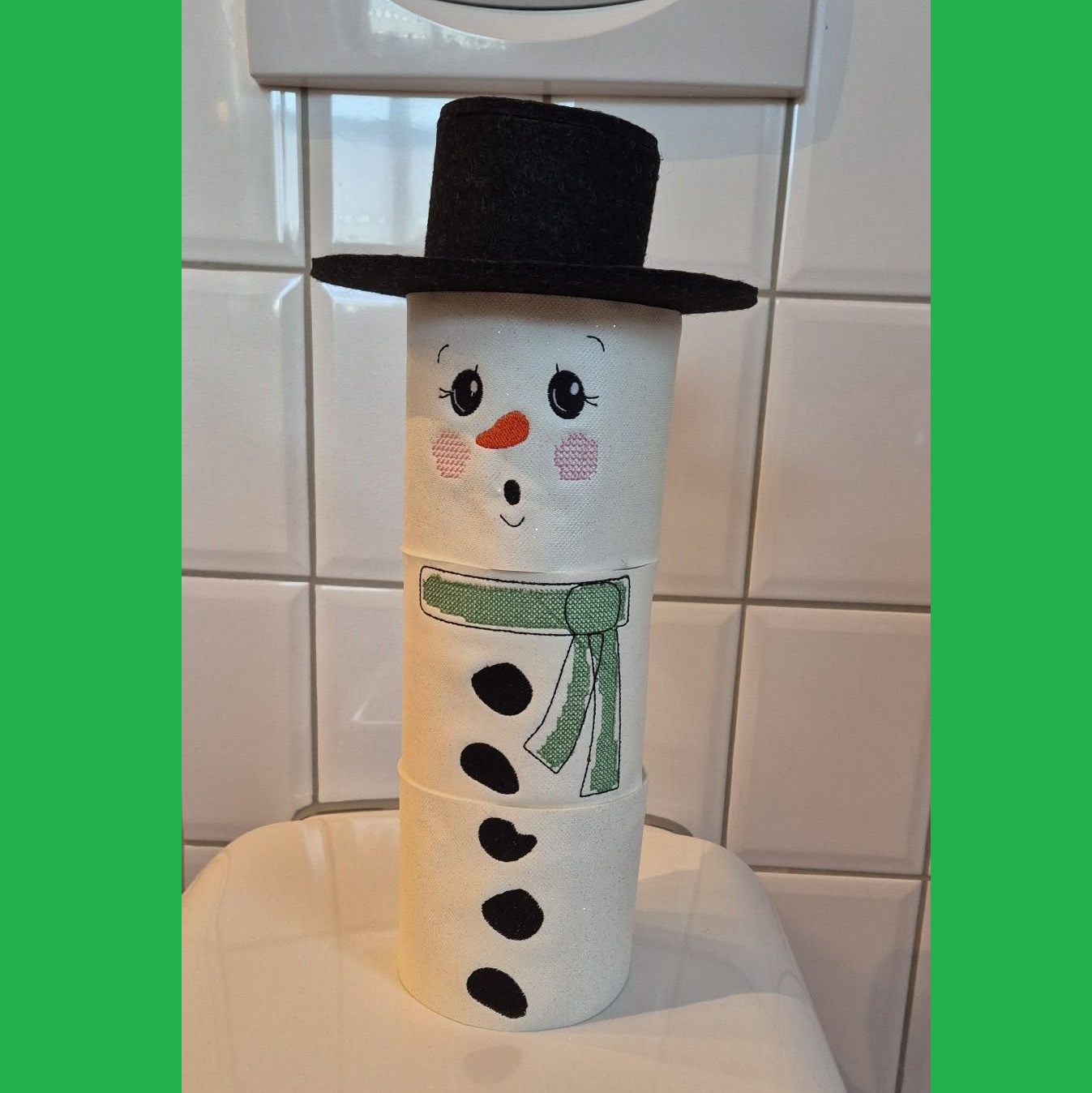 Klorollen-Cover Schneemann