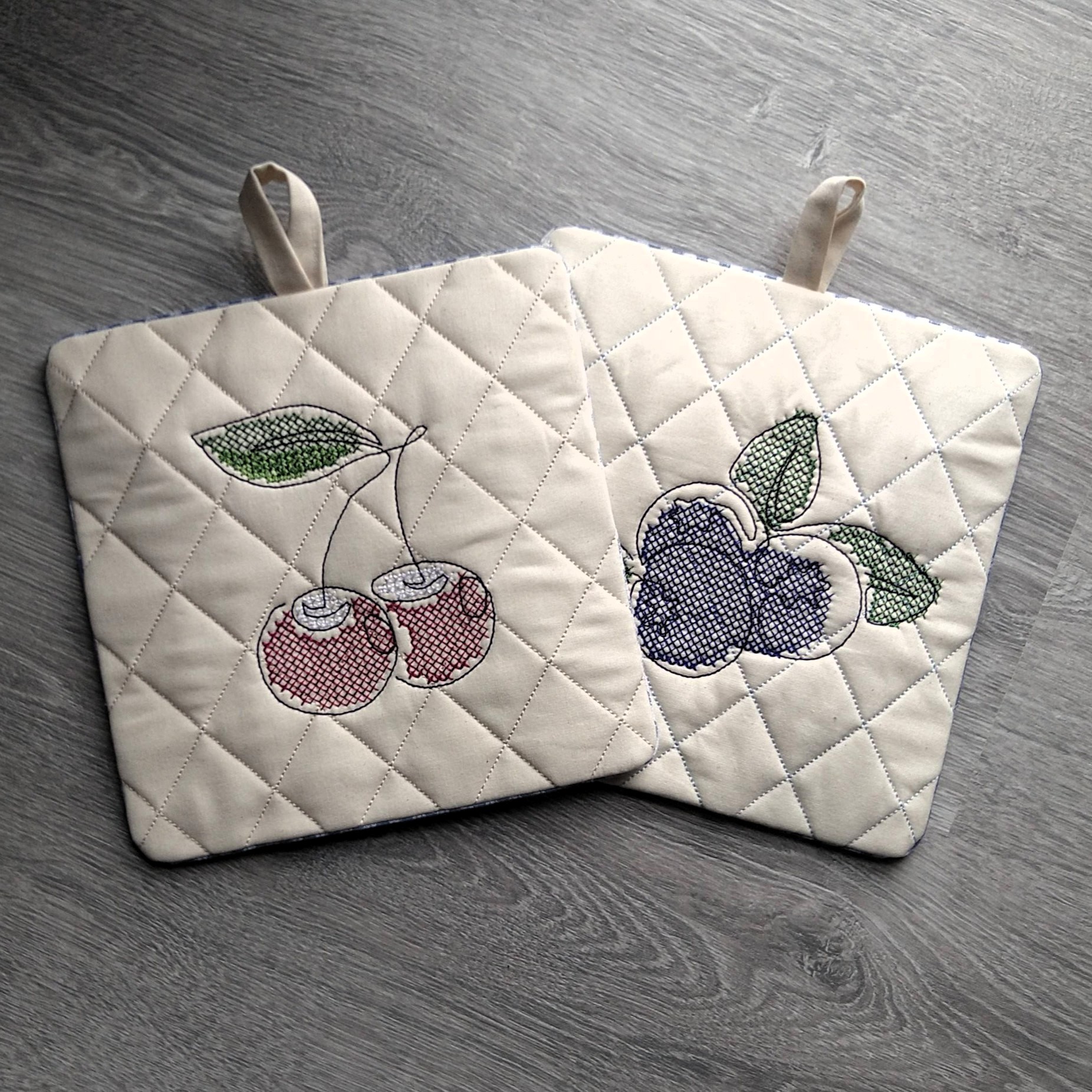 ITH Topflappen eckig mit Obstmotiven – Bild 4