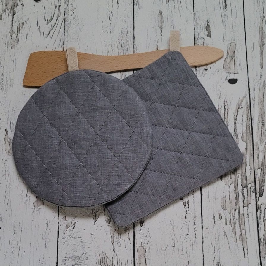 ITH Topflappen BLANKO in eckig und rund (je 2 Größen)